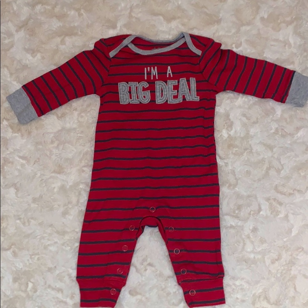 Baby boy snapped romper